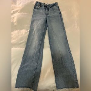 Zara Wide Leg Jeans in Light Blue